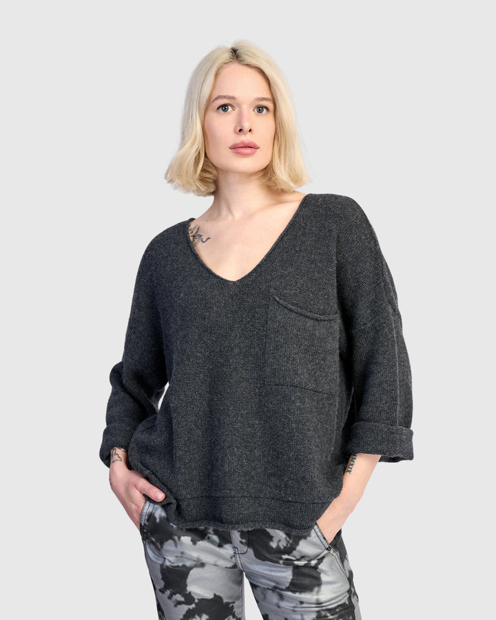 Basis Pullover Sweater, Grey