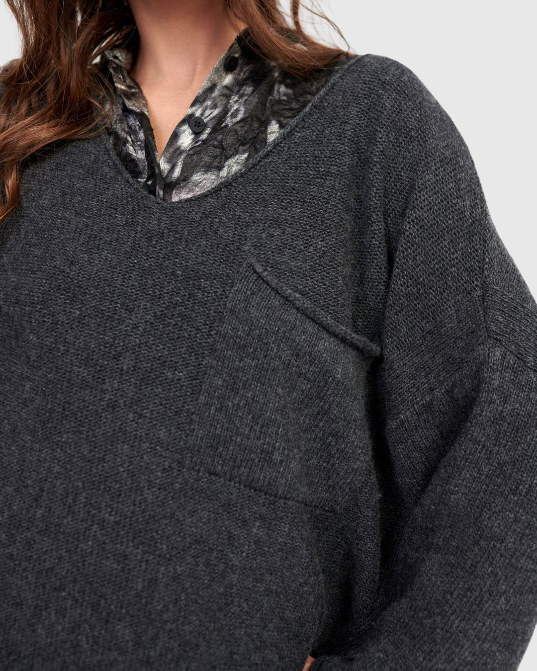 Basis Pullover Sweater, Grey