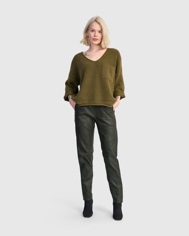 Basis Pullover Sweater, Khaki