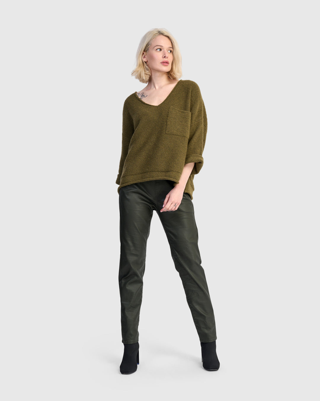 Coated Iconic Stretch Jeans, Forest