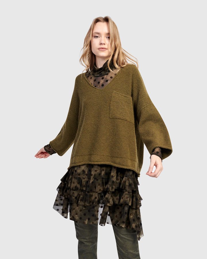 Basis Pullover Sweater, Khaki