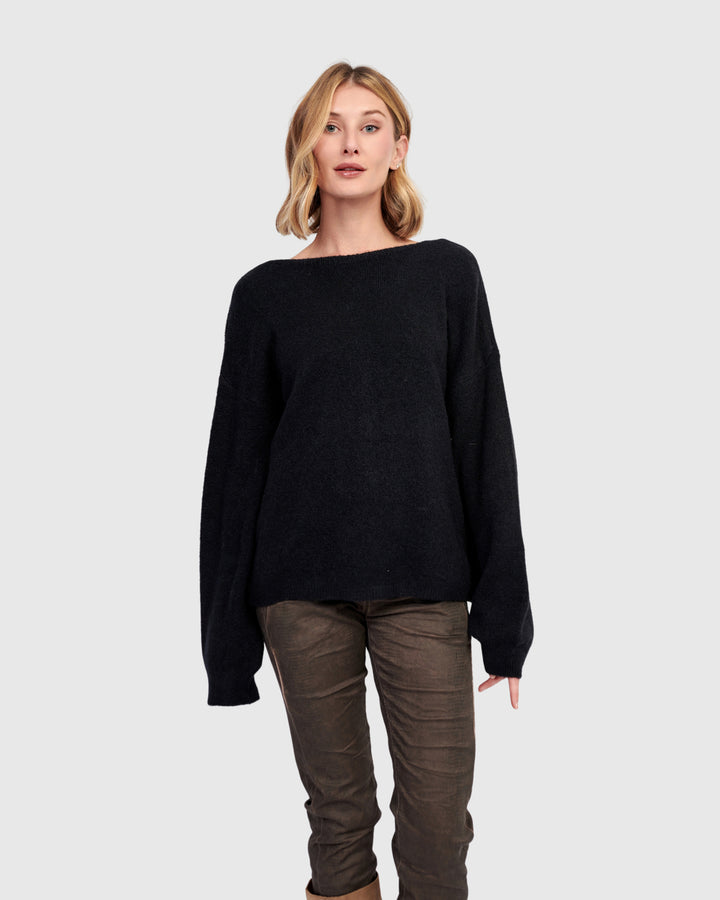Chacha Reversible Cardigan, Black