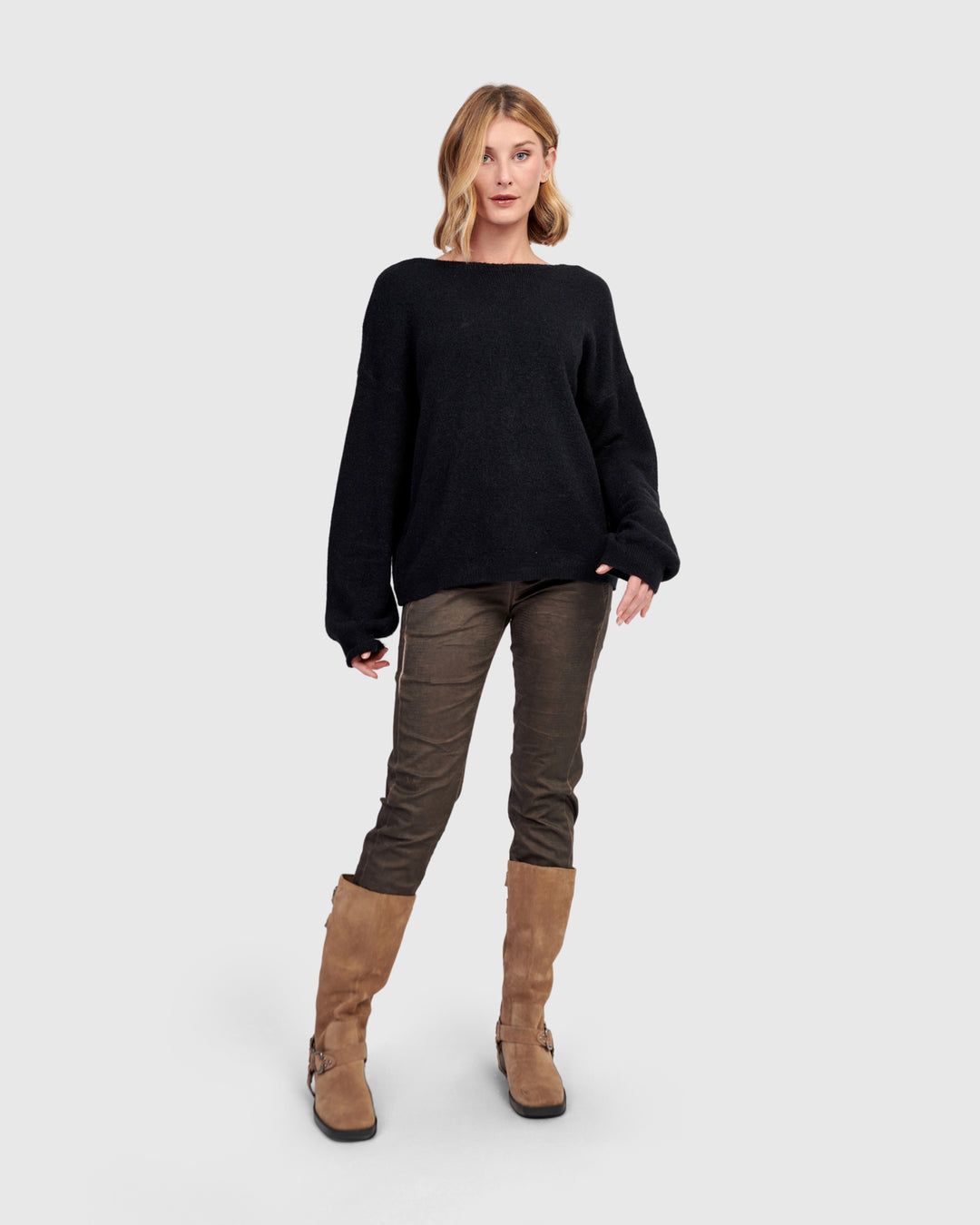 Chacha Reversible Cardigan, Black