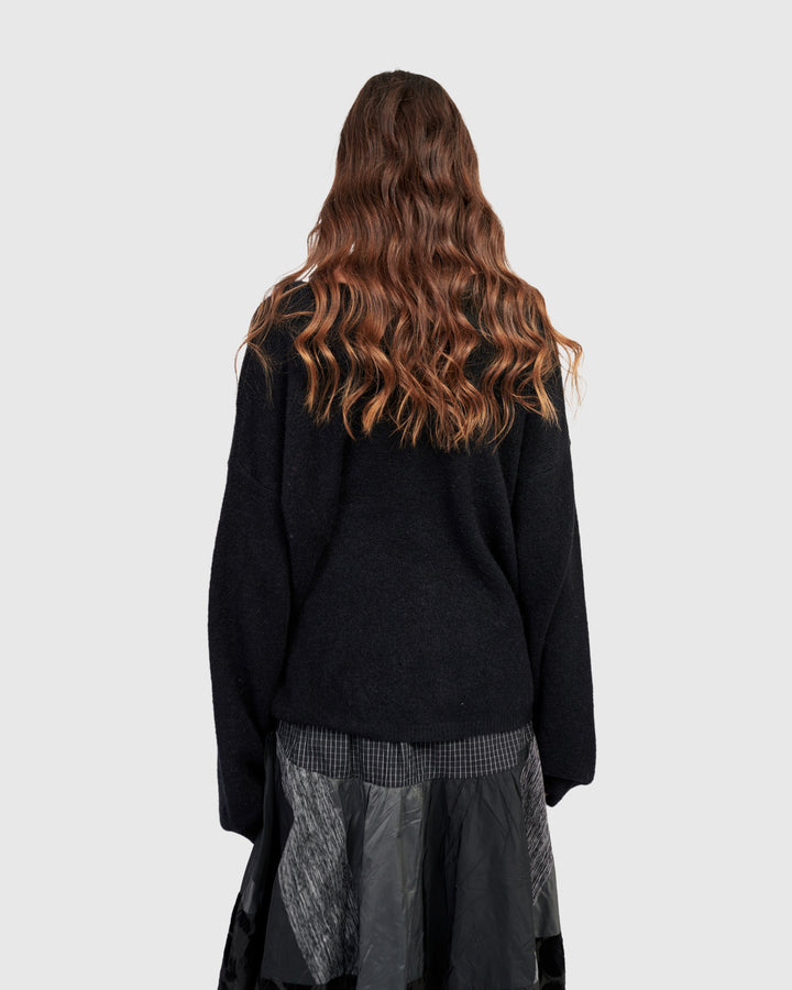 Chacha Reversible Cardigan, Black