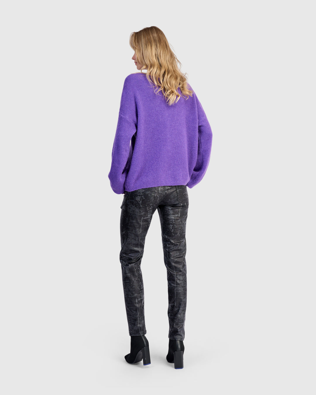 Chacha Reversible Cardigan, Purple