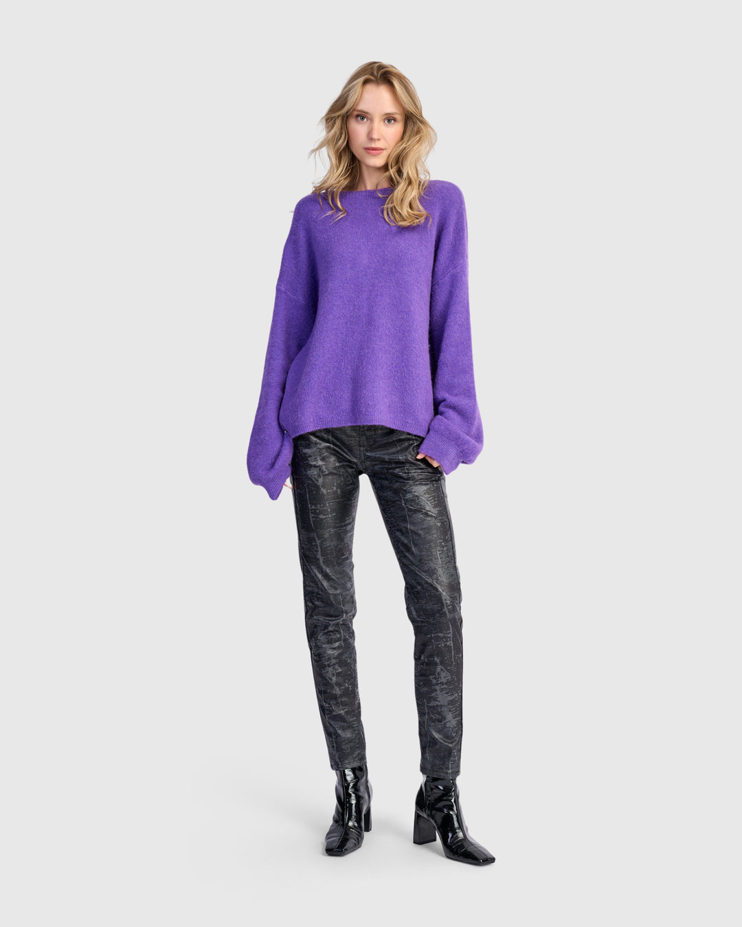 Chacha Reversible Cardigan, Purple