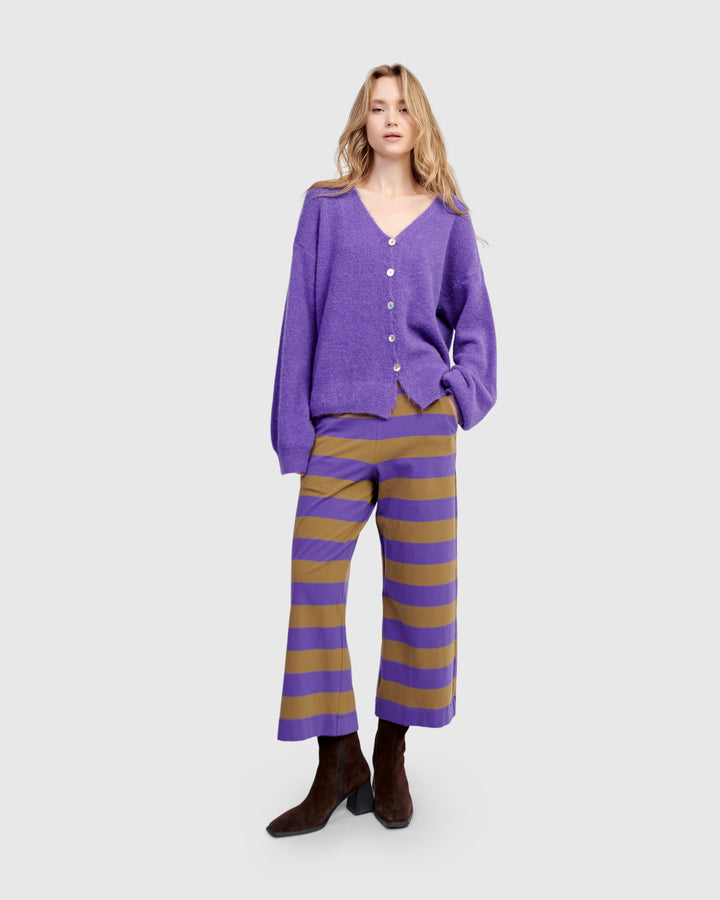 Chacha Reversible Cardigan, Purple