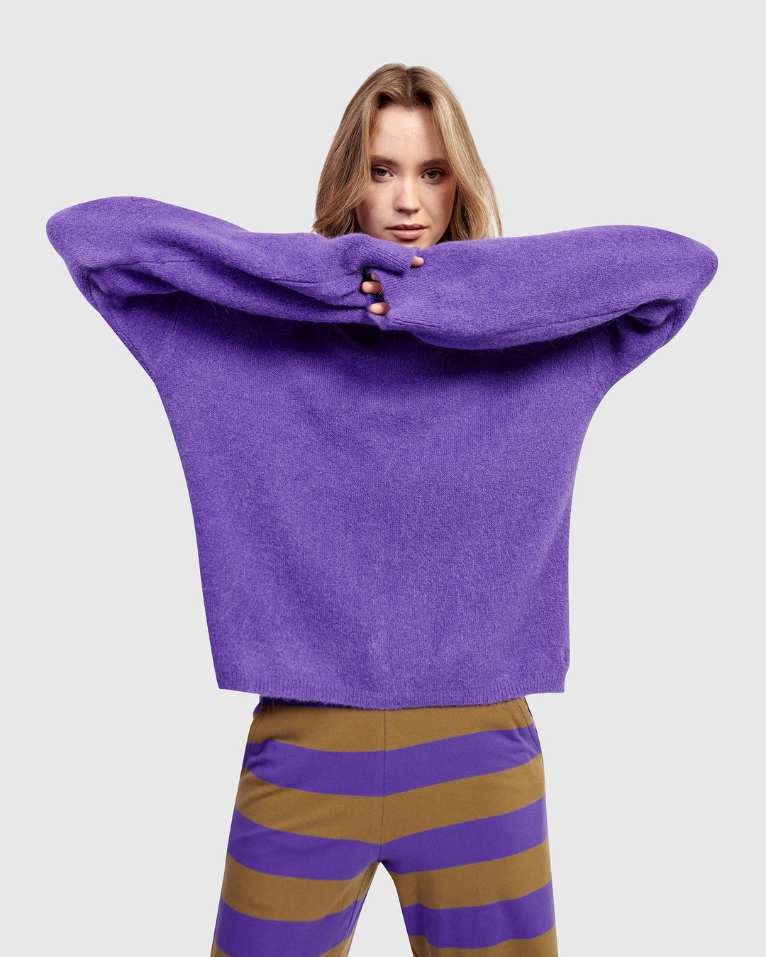 Chacha Reversible Cardigan, Purple