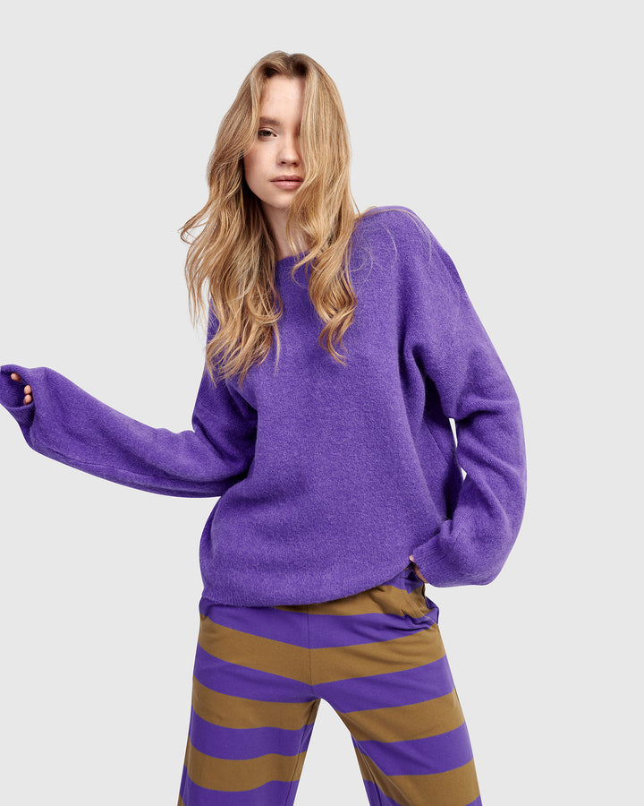Chacha Reversible Cardigan, Purple