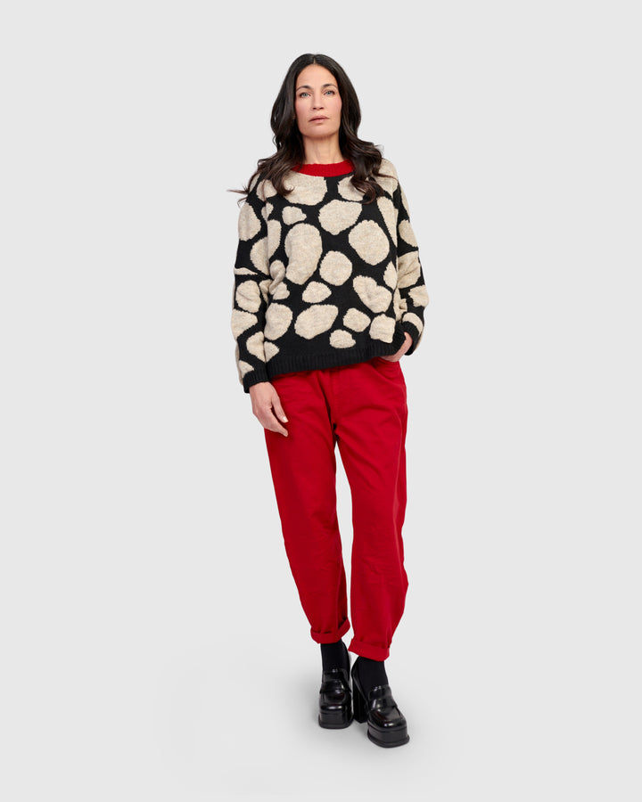 Weekend Boyfriend Jogger Jeans, Red
