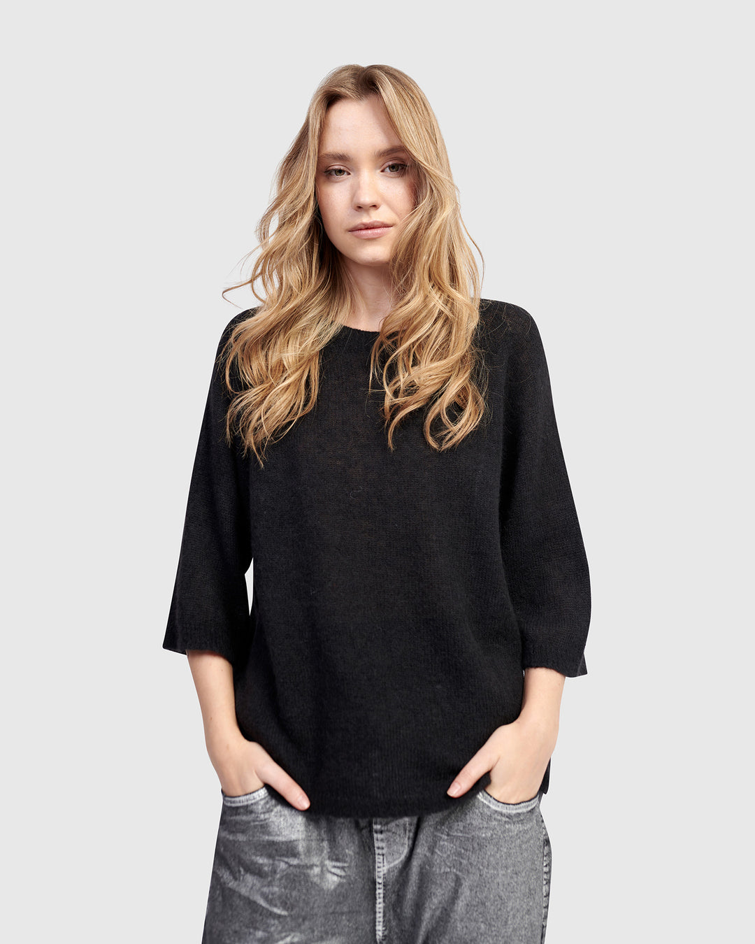 Core Pullover Sweater, Black