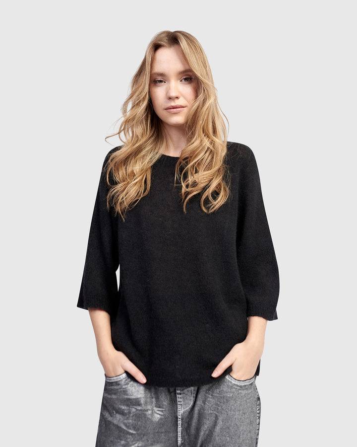 Core Pullover Sweater, Black