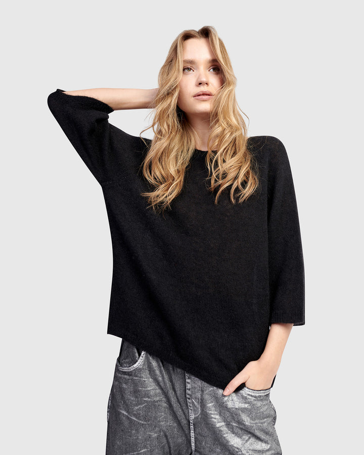 Core Pullover Sweater, Black