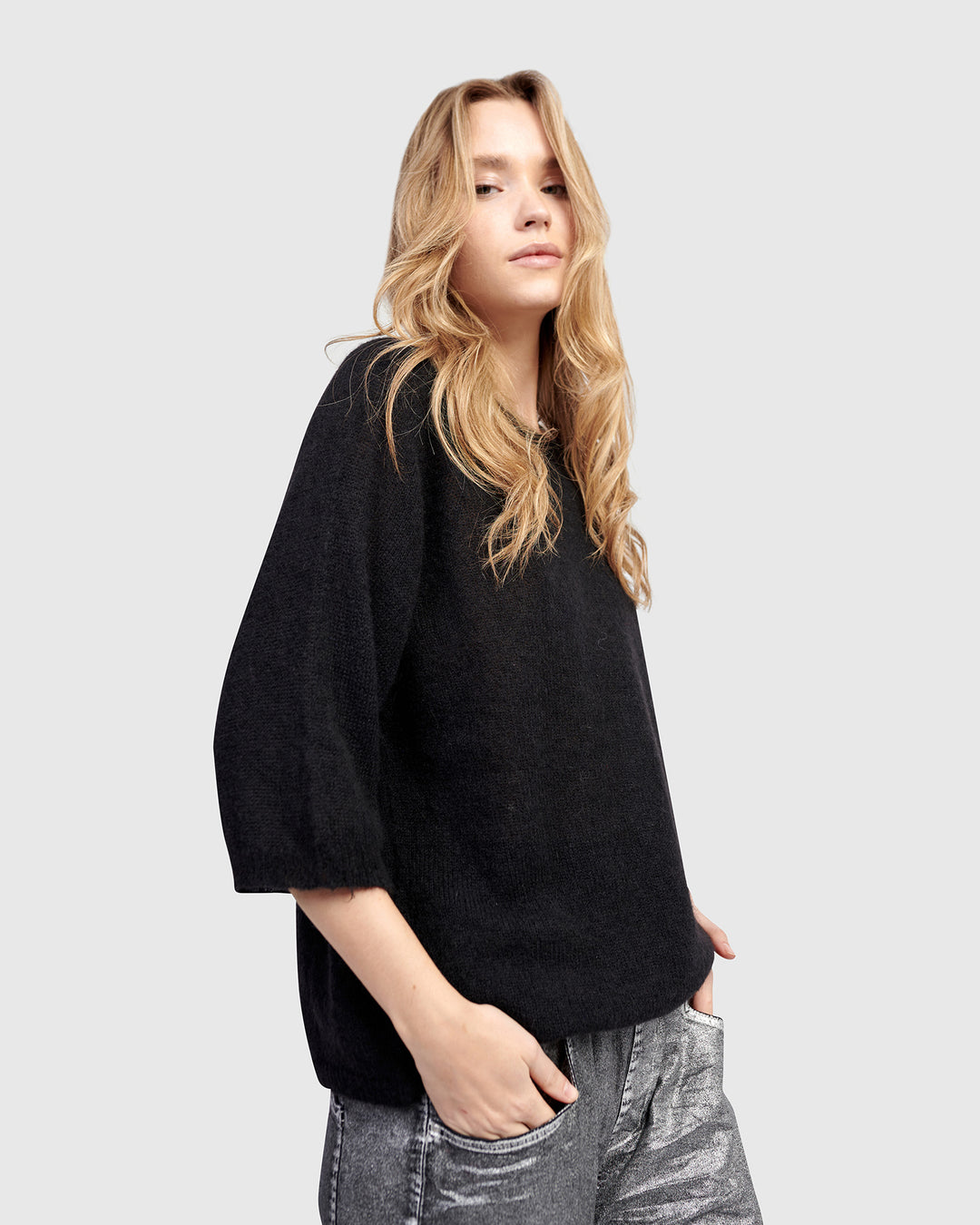 Core Pullover Sweater, Black