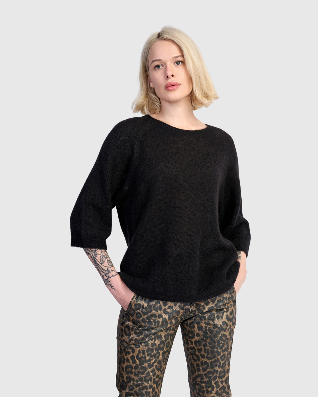 Core Pullover Sweater, Black