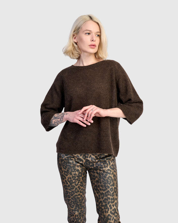Core Pullover Sweater, Coffee