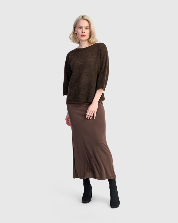 Core Pullover Sweater, Coffee