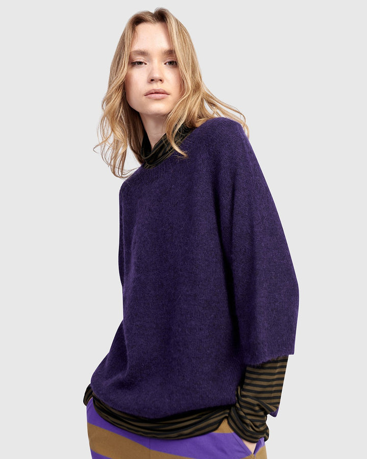 Core Pullover Sweater, Purple
