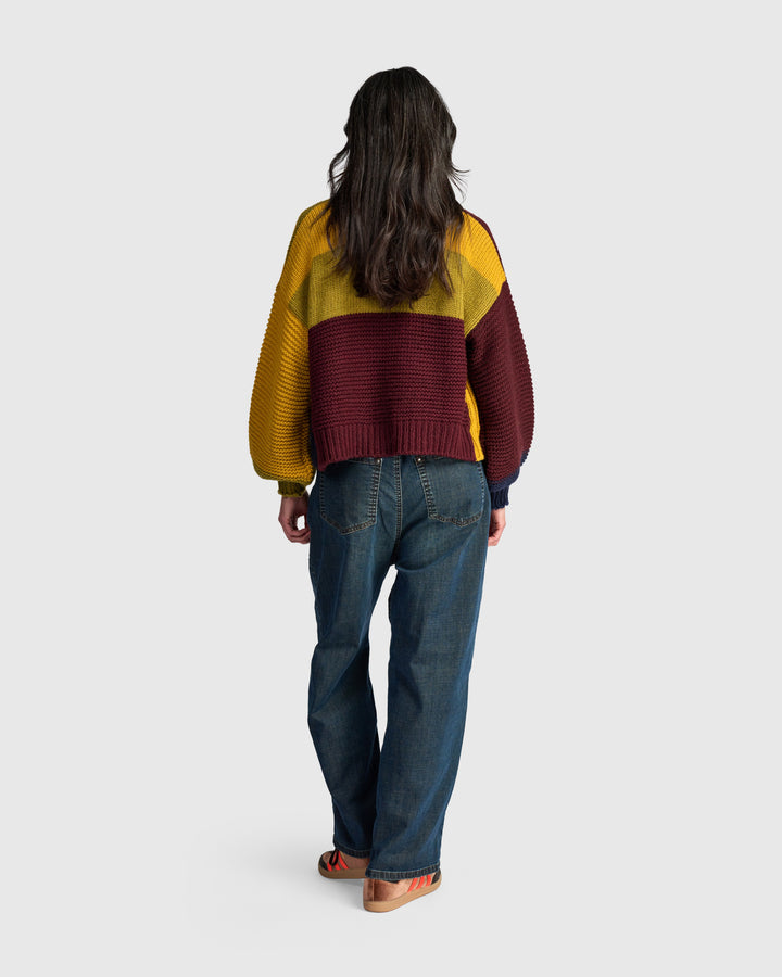Carnival Chunky Cardigan, Collegiate Mix