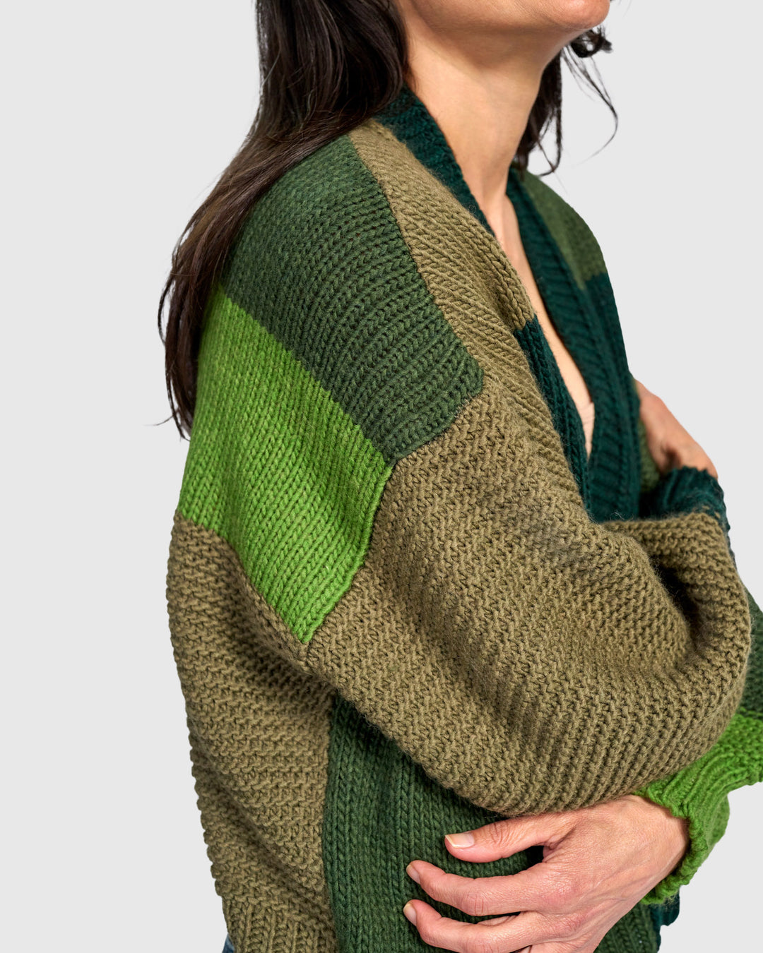 Carnival Chunky Cardigan, Pine