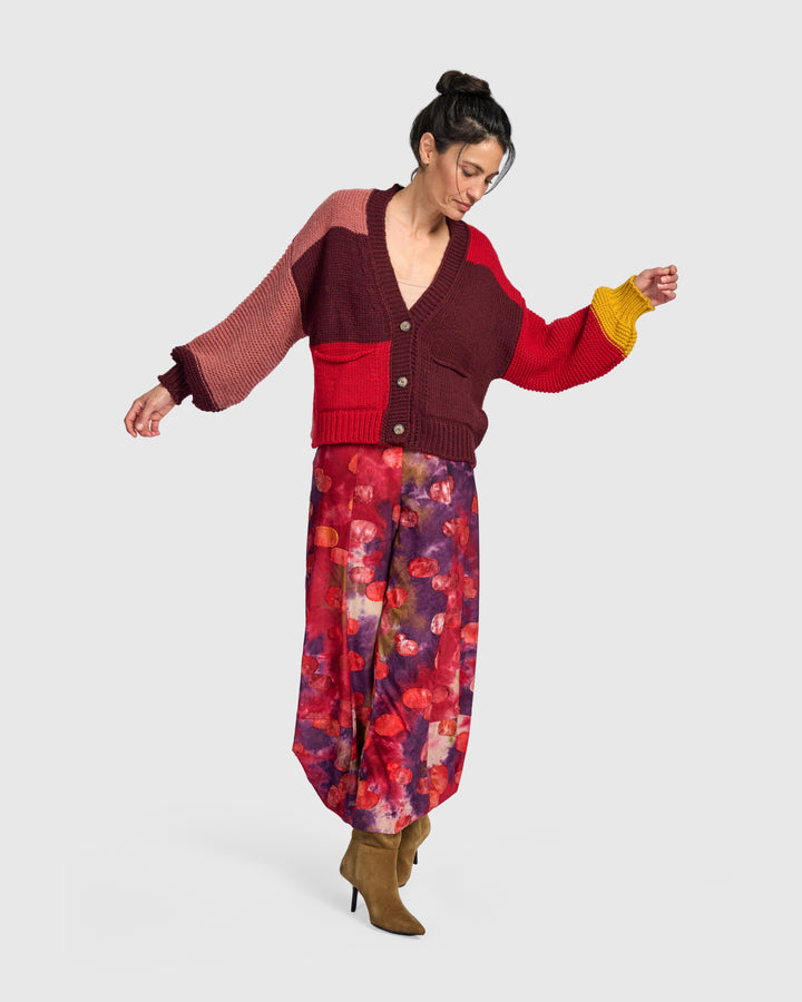 Carnival Chunky Cardigan, Ruby