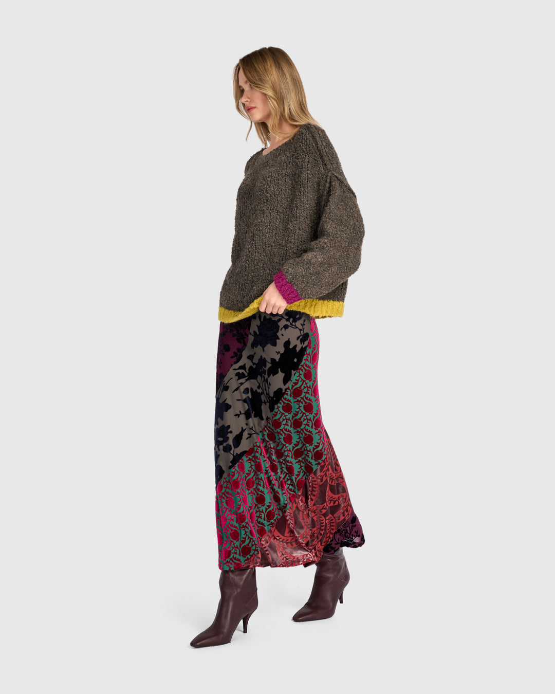 Riff Boucle Sweater, Truffle