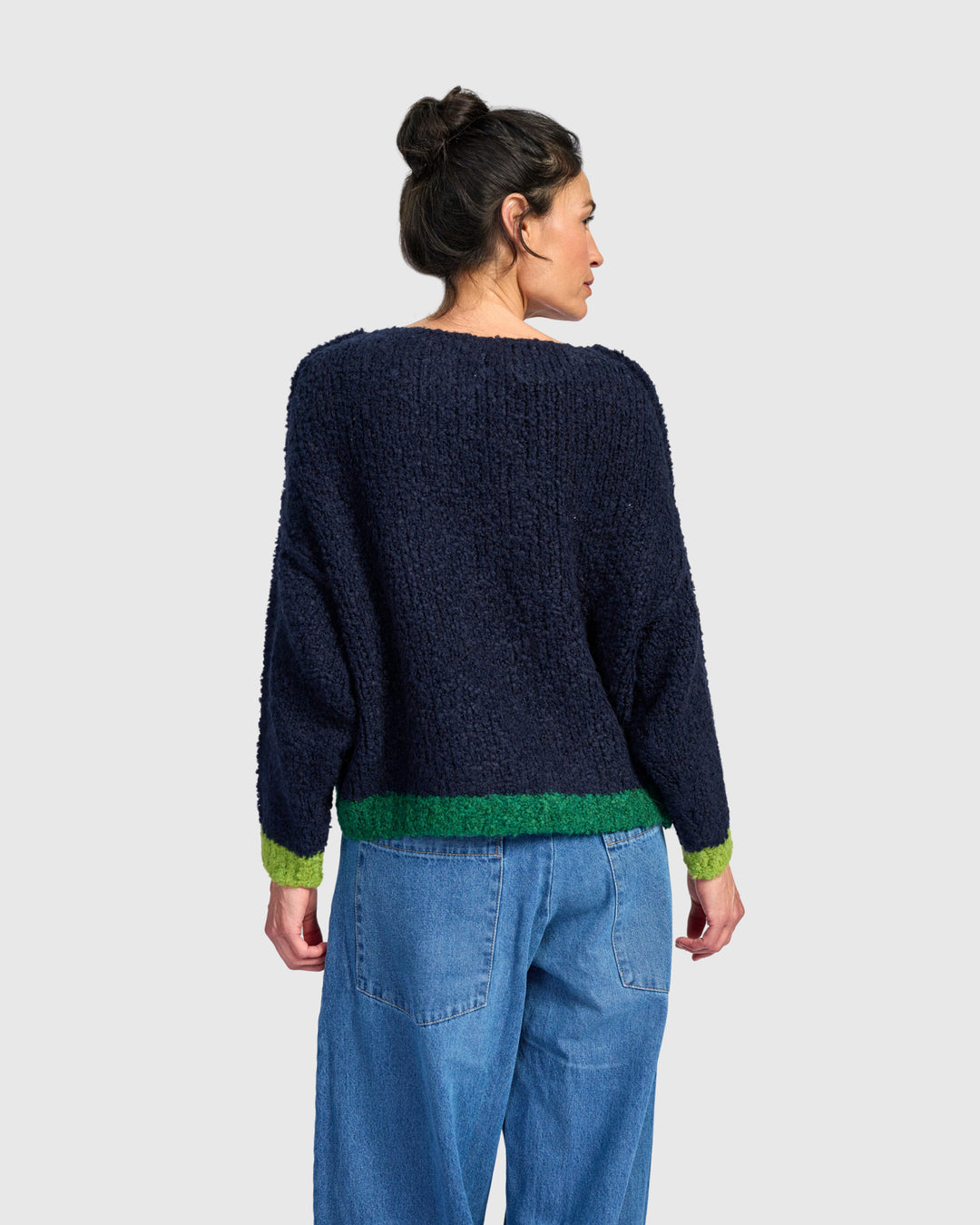 Riff Boucle Sweater, Midnight