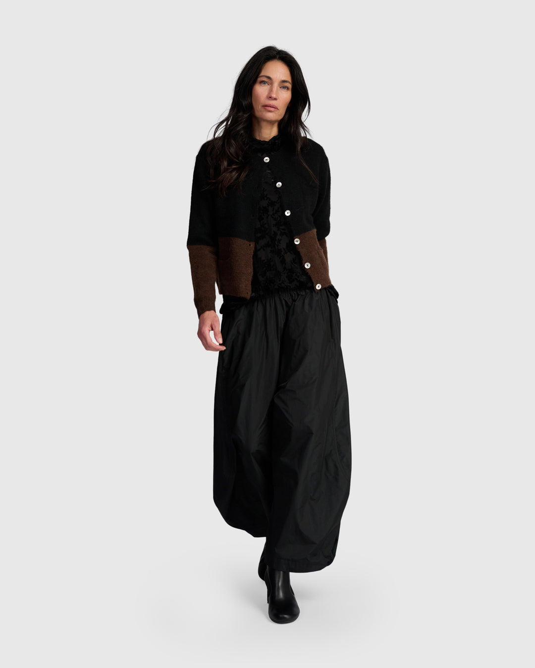 Maeve Cardigan, Black/Choco