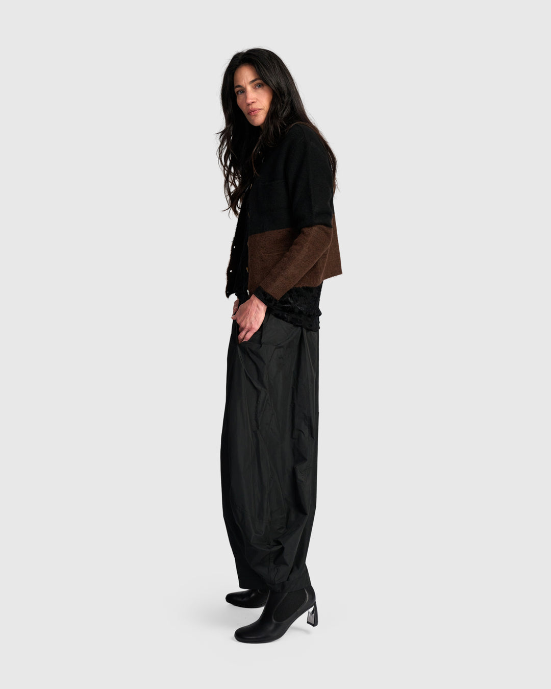 Maeve Cardigan, Black/Choco