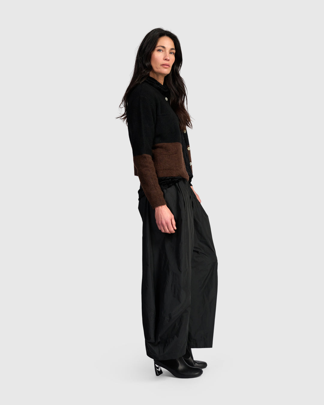 Maeve Cardigan, Black/Choco