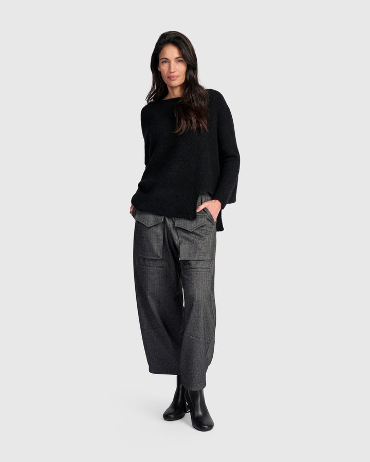Sculpt Boxy Sweater, Black