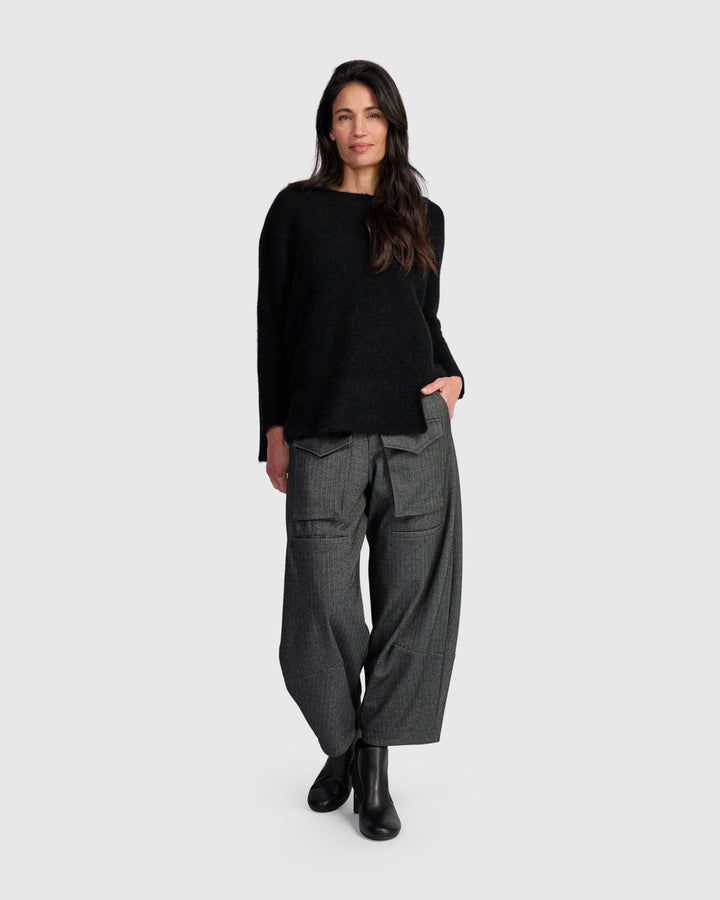 Atelier Herringbone Pants, Steel