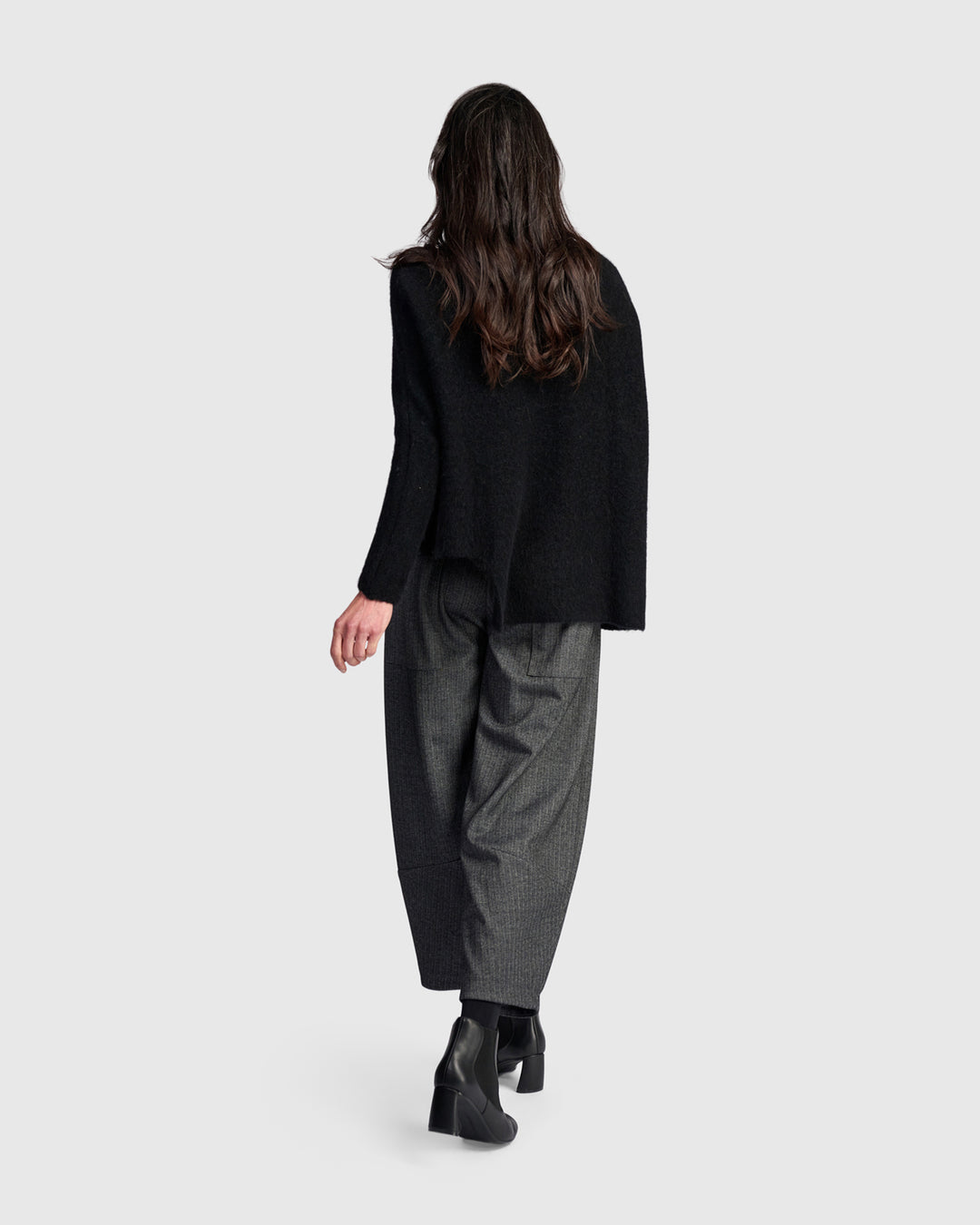 Sculpt Boxy Sweater, Black