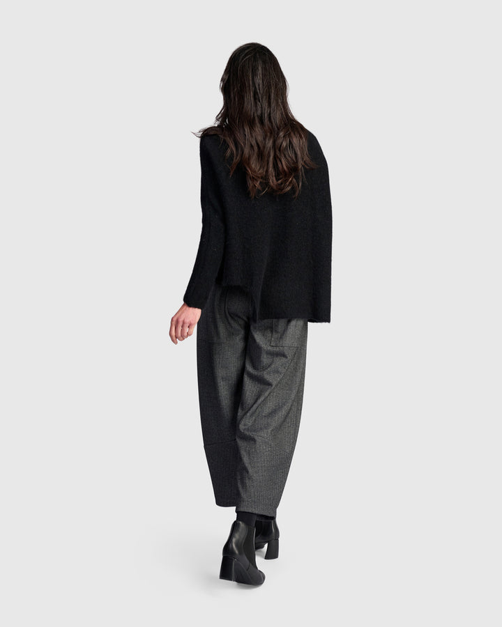 Sculpt Boxy Sweater, Black