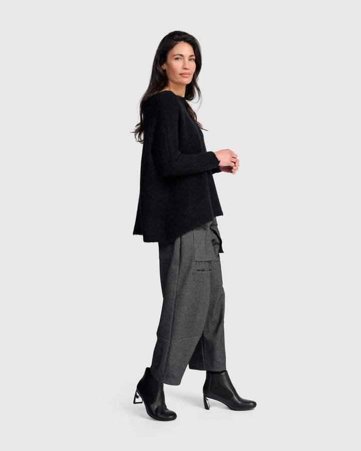 Sculpt Boxy Sweater, Black