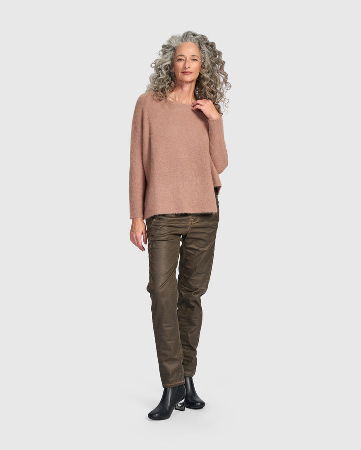 Sculpt Boxy Sweater, Almond
