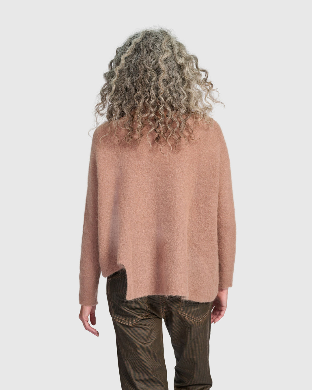 Sculpt Boxy Sweater, Almond