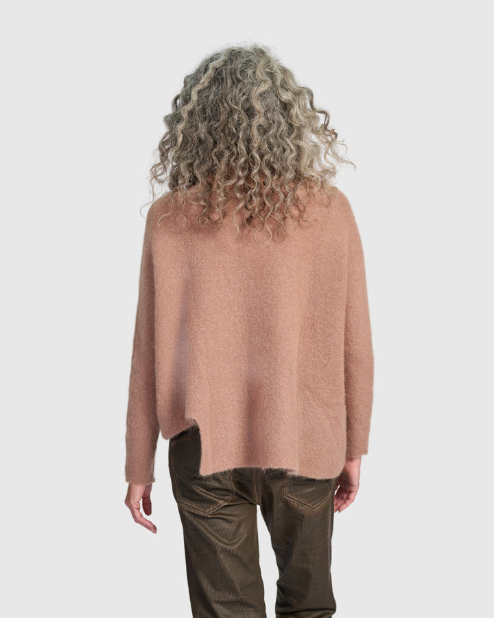 Sculpt Boxy Sweater, Almond