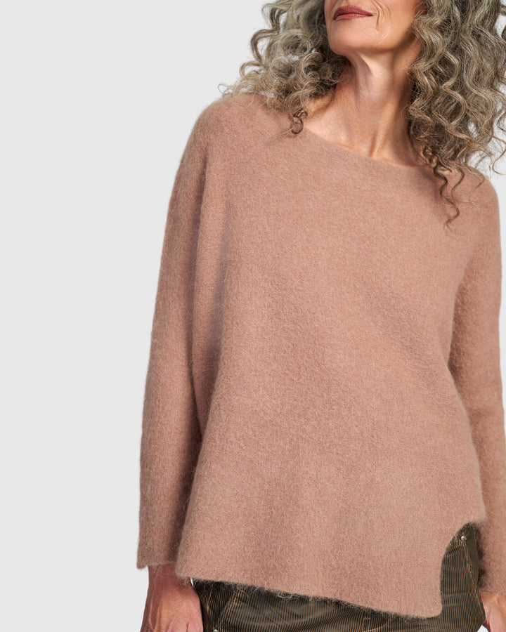 Sculpt Boxy Sweater, Almond