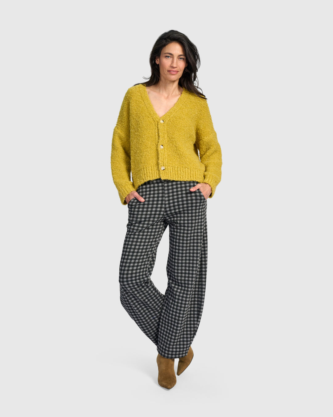 Command Slim Barrel Pant, Graphite Check