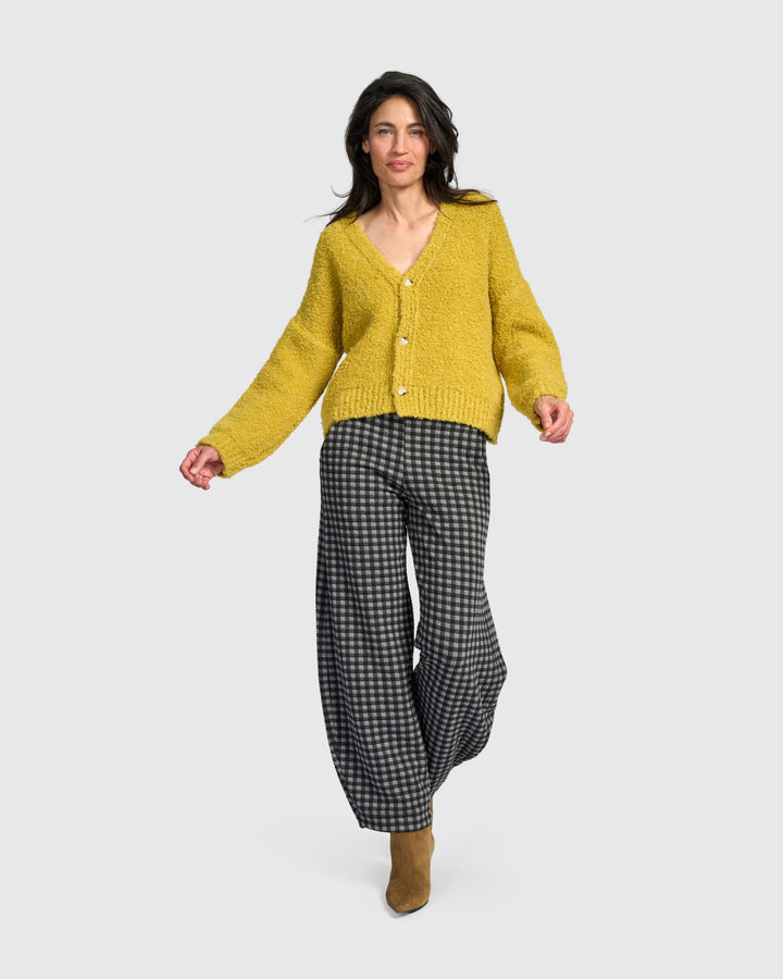 Teddy Boucle Cardigan, Sunflower