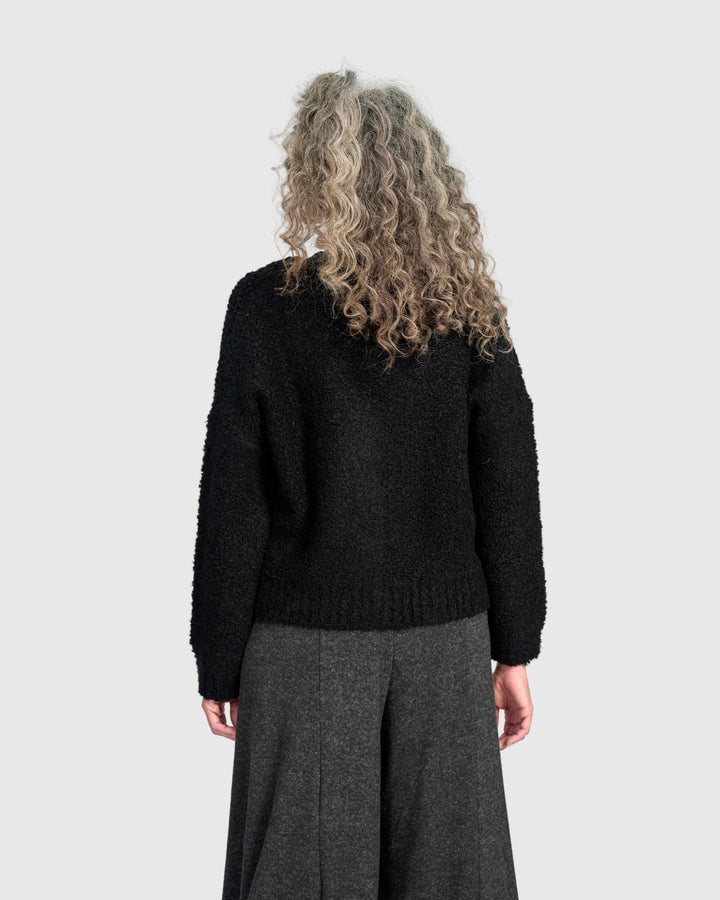 Teddy Boucle Cardigan, Ink