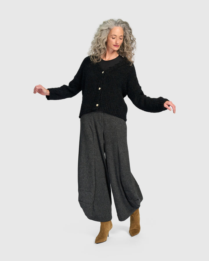 Teddy Boucle Cardigan, Ink
