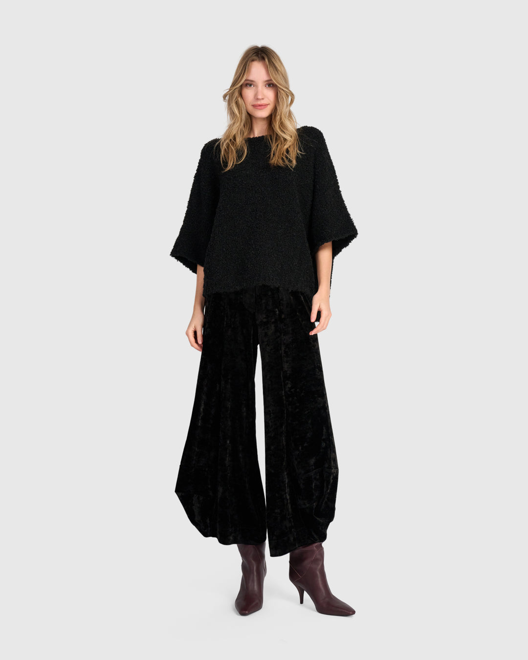 Brio Boucle Pullover, Ink