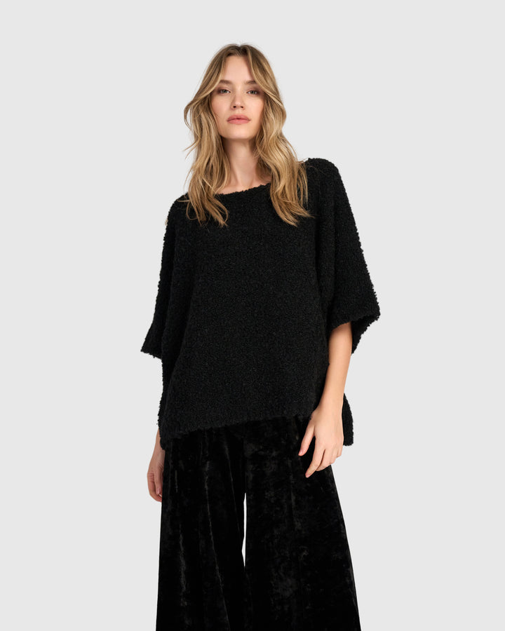Brio Boucle Pullover, Ink