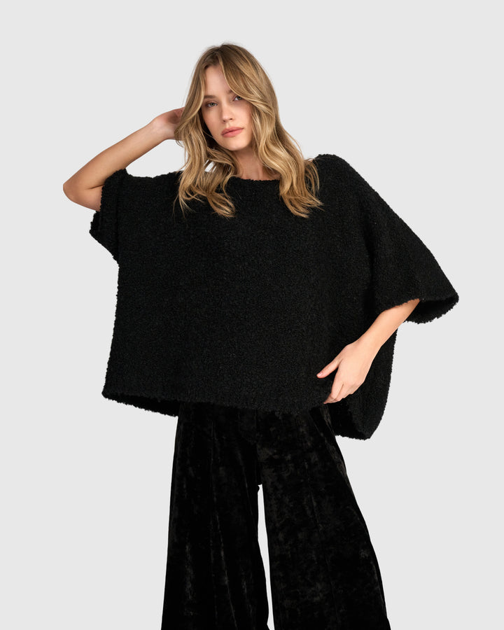 Brio Boucle Pullover, Ink