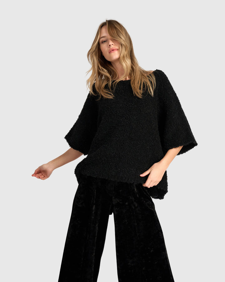 Brio Boucle Pullover, Ink
