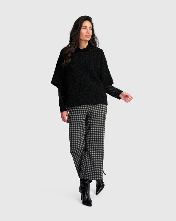 Moment Crop Pant, Graphite Check