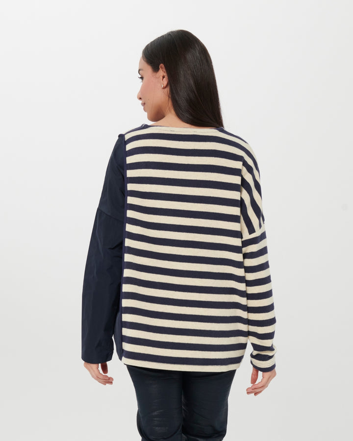 Chiara Cocol Salt Sweater, Blue Stripe