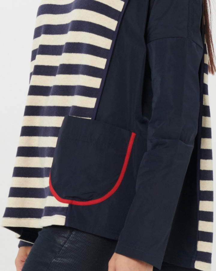 Chiara Cocol Salt Sweater, Blue Stripe